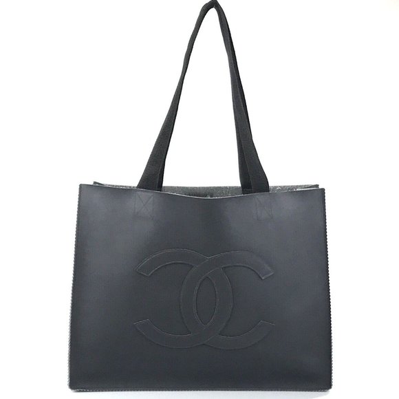 CHANEL Bags Chanel Bag Shoulder Bag Large Leather Tote Bag Black